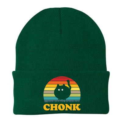 Chonk Cat Retro Vintage Knit Cap Winter Beanie