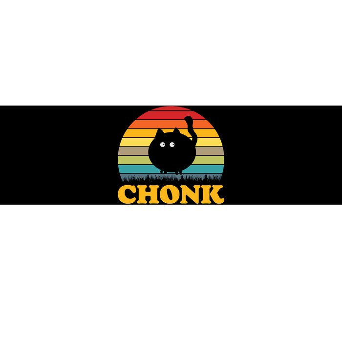 Chonk Cat Retro Vintage Bumper Sticker