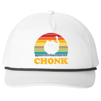 Chonk Cat Retro Vintage Snapback Five-Panel Rope Hat