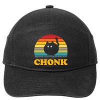 Chonk Cat Retro Vintage 7-Panel Snapback Hat