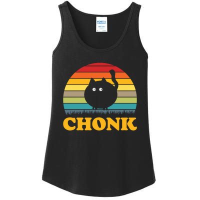 Chonk Cat Retro Vintage Ladies Essential Tank