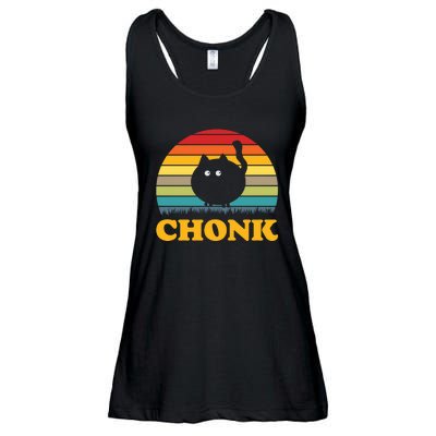 Chonk Cat Retro Vintage Ladies Essential Flowy Tank