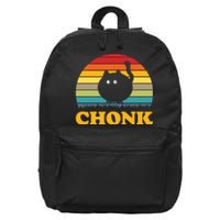 Chonk Cat Retro Vintage 16 in Basic Backpack