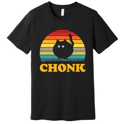 Chonk Cat Retro Vintage Premium T-Shirt