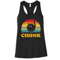 Chonk Cat Retro Vintage Women's Racerback Tank