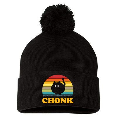 Chonk Cat Retro Vintage Pom Pom 12in Knit Beanie