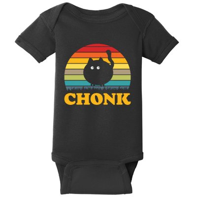 Chonk Cat Retro Vintage Baby Bodysuit