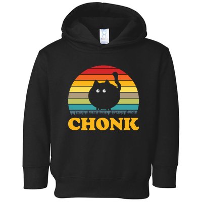 Chonk Cat Retro Vintage Toddler Hoodie