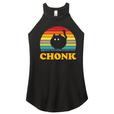 Chonk Cat Retro Vintage Women's Perfect Tri Rocker Tank