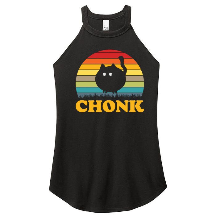 Chonk Cat Retro Vintage Women's Perfect Tri Rocker Tank