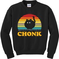 Chonk Cat Retro Vintage Kids Sweatshirt