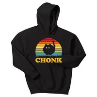 Chonk Cat Retro Vintage Kids Hoodie