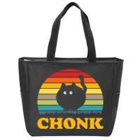 Chonk Cat Retro Vintage Zip Tote Bag