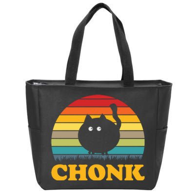 Chonk Cat Retro Vintage Zip Tote Bag