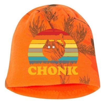 Chonk Cat Retro Vintage Kati - Camo Knit Beanie