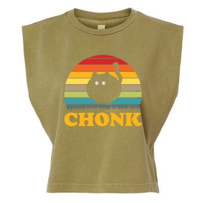 Chonk Cat Retro Vintage Garment-Dyed Women's Muscle Tee