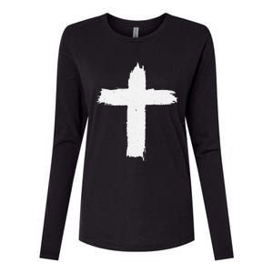 Christian Cross Religious Symbol Jesus Is King Forever Womens Cotton Relaxed Long Sleeve T-Shirt