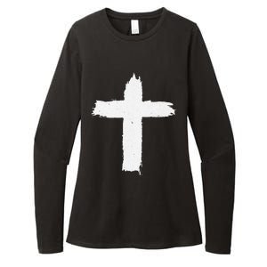 Christian Cross Religious Symbol Jesus Is King Forever Womens CVC Long Sleeve Shirt