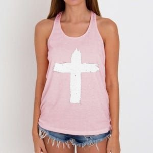 Christian Cross Religious Symbol Jesus Is King Forever Women's Knotted Racerback Tank