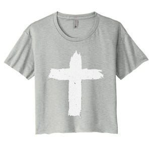 Christian Cross Religious Symbol Jesus Is King Forever Women's Crop Top Tee