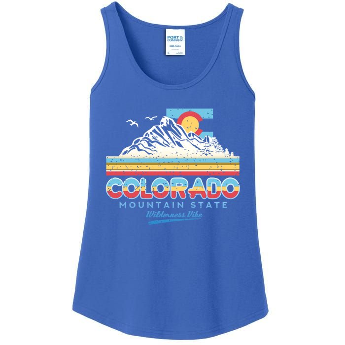 Classic Colorado Retro Colorful 80s Design Funny Gift Ladies Essential Tank