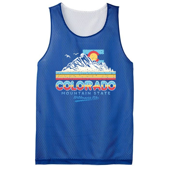 Classic Colorado Retro Colorful 80s Design Funny Gift Mesh Reversible Basketball Jersey Tank