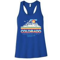 Classic Colorado Retro Colorful 80s Design Funny Gift Women's Racerback Tank