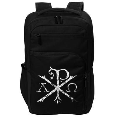 Christian Chi Rho Labarum Christogram Cross Faith Impact Tech Backpack