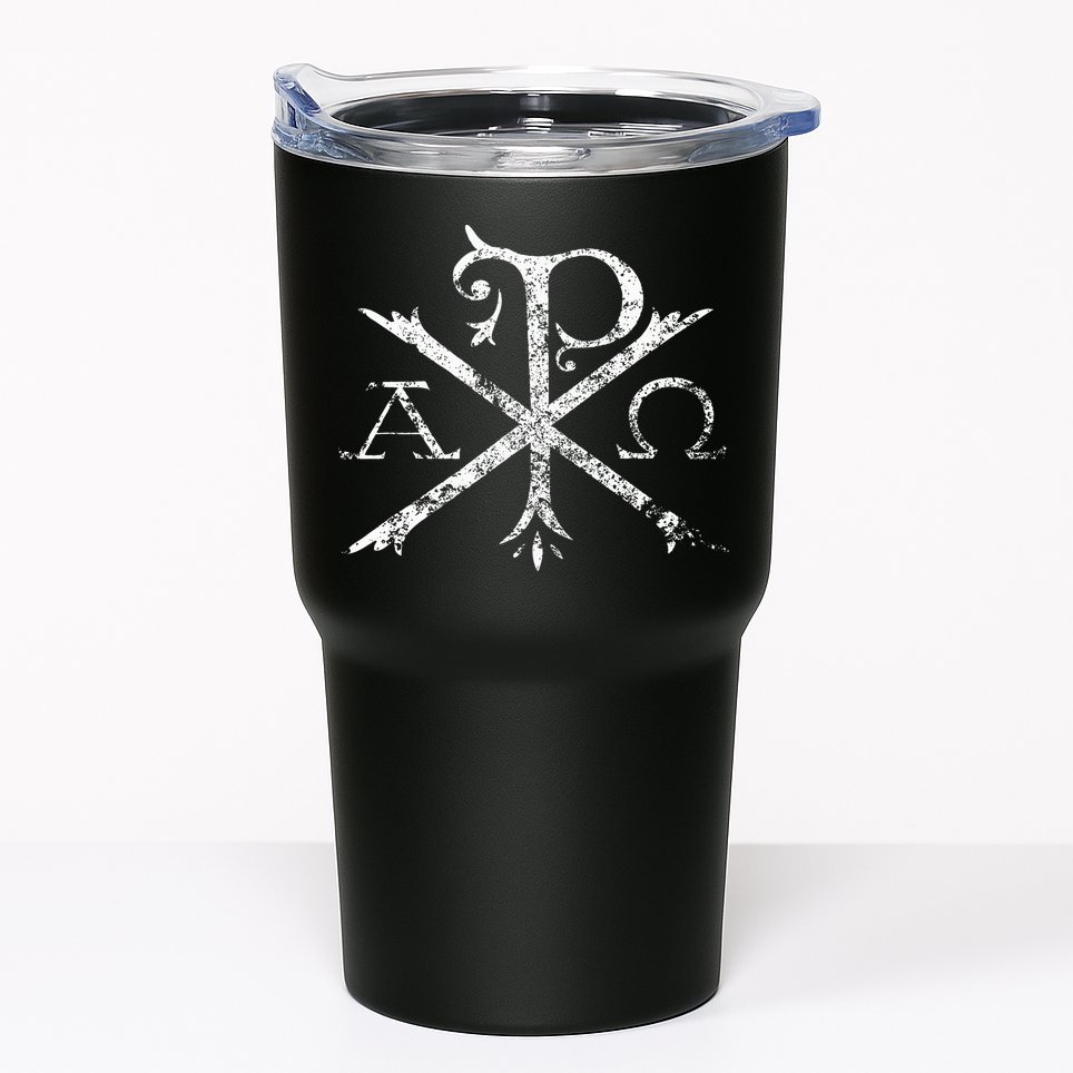 Christian Chi Rho Labarum Christogram Cross Faith Tumbler