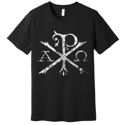 Christian Chi Rho Labarum Christogram Cross Faith Premium T-Shirt