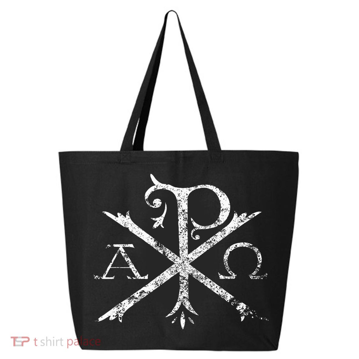 Christian Chi Rho Labarum Christogram Cross Faith 25L Jumbo Tote