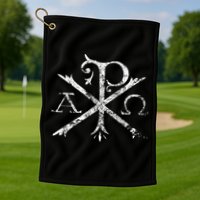 Christian Chi Rho Labarum Christogram Cross Faith Golf Towel