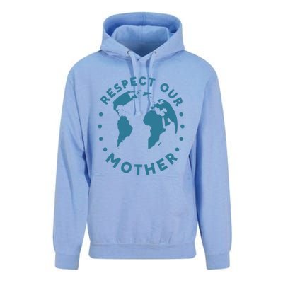 Climate Crisis Respect Our Mother Climate Change Cool Gift Unisex Surf Hoodie