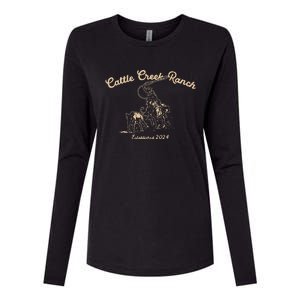 Cattle Creek Roping Country Womens Cotton Relaxed Long Sleeve T-Shirt