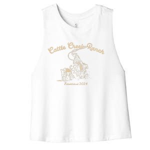 Cattle Creek Roping Country Women's Racerback Cropped Tank