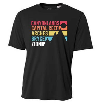 Canyonlands Capital Reef Arches Zion Bryce Utahs National Parks Cooling Performance Crew T-Shirt