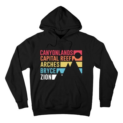 Canyonlands Capital Reef Arches Zion Bryce Utahs National Parks Hoodie