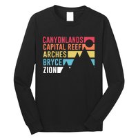 Canyonlands Capital Reef Arches Zion Bryce Utahs National Parks Long Sleeve Shirt