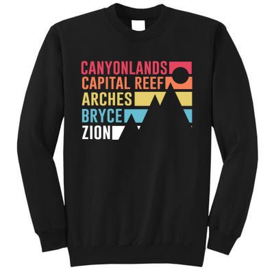 Canyonlands Capital Reef Arches Zion Bryce Utahs National Parks Sweatshirt