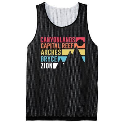 Canyonlands Capital Reef Arches Zion Bryce Utahs National Parks Mesh Reversible Basketball Jersey Tank