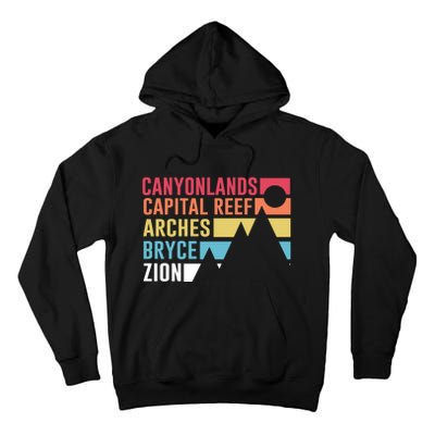 Canyonlands Capital Reef Arches Zion Bryce Utahs National Parks Tall Hoodie