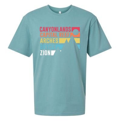 Canyonlands Capital Reef Arches Zion Bryce Utahs National Parks Sueded Cloud Jersey T-Shirt