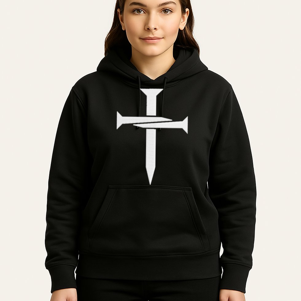 Cross Embroidered Hoodie