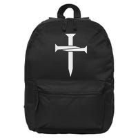 Cross Embroidered 16 in Basic Backpack