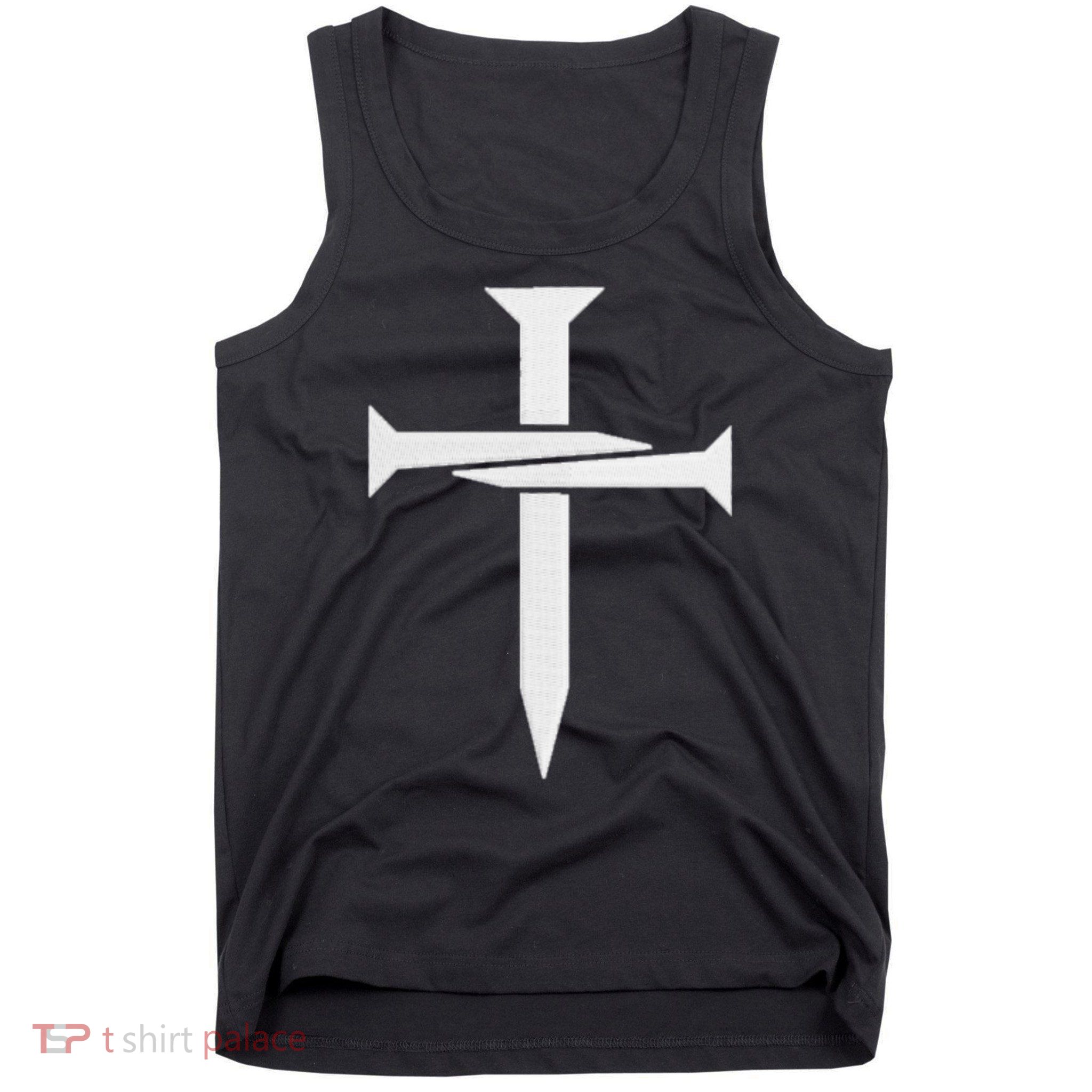 Cross Embroidered Tank Top