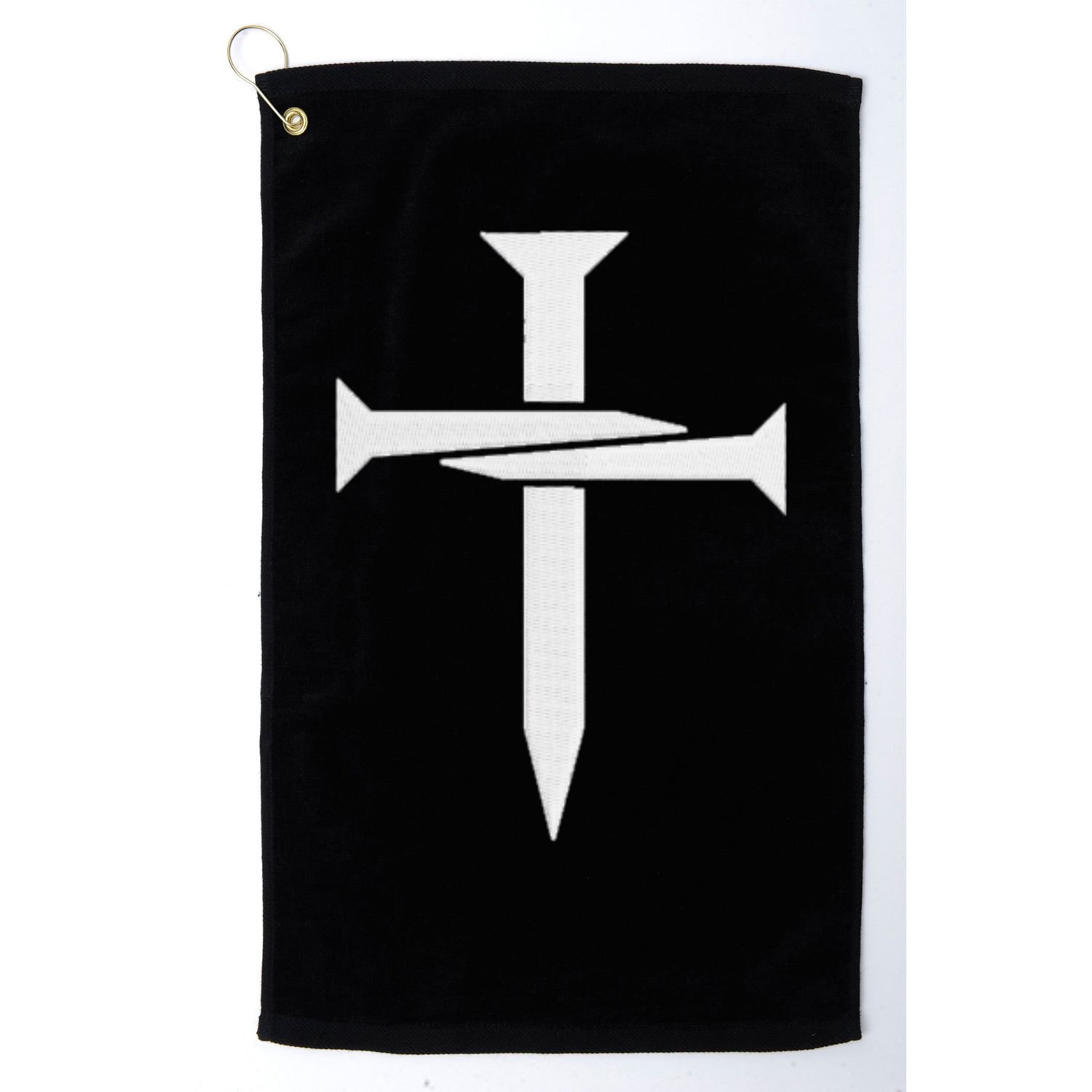 Cross Embroidered Golf Towel