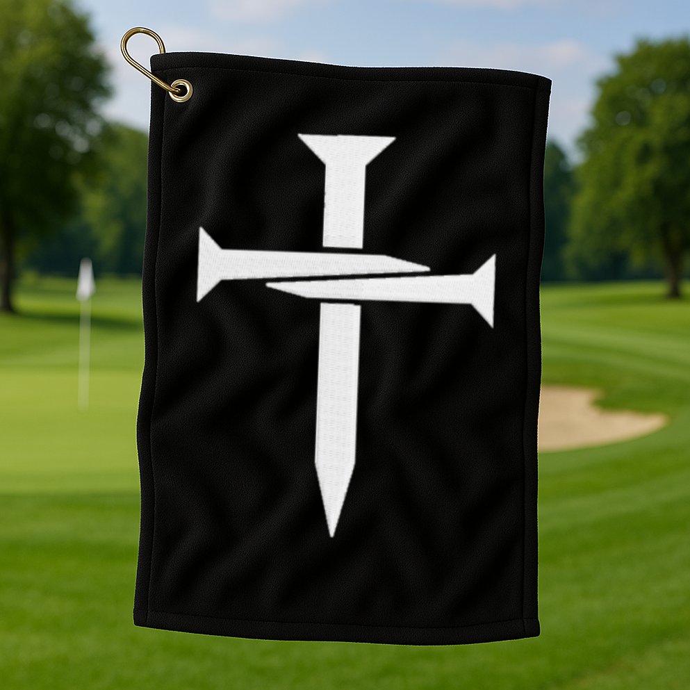 Cross Embroidered Golf Towel