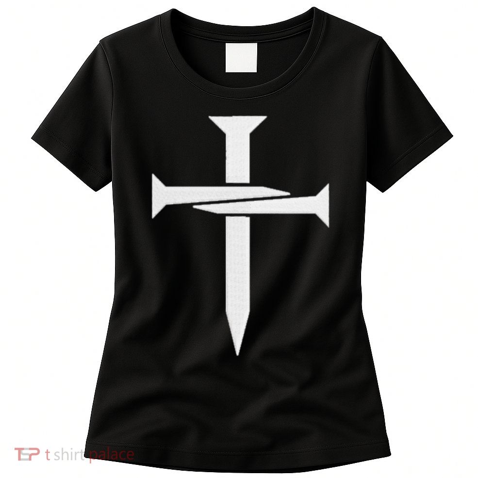 Cross Embroidered Womens T-Shirt