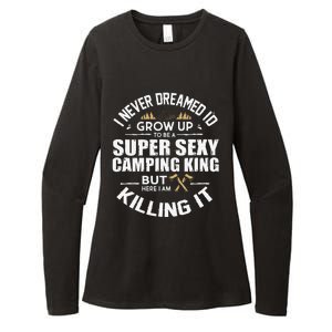 Camping Camper Rv Camping Vacation Camping Dad Womens CVC Long Sleeve Shirt