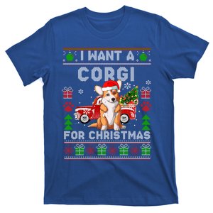 Cool Corgi Red Truck Christmas Ugly Xmas Sweater Dog Lover Gift T-Shirt